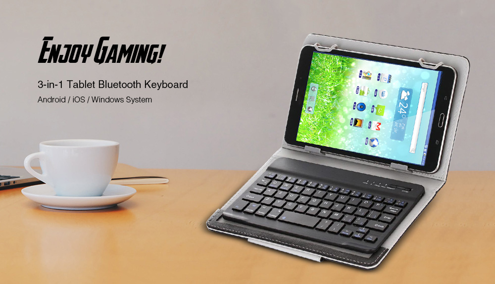 Android iOS Windows System 3-in-1 Tablet Bluetooth Keyboard