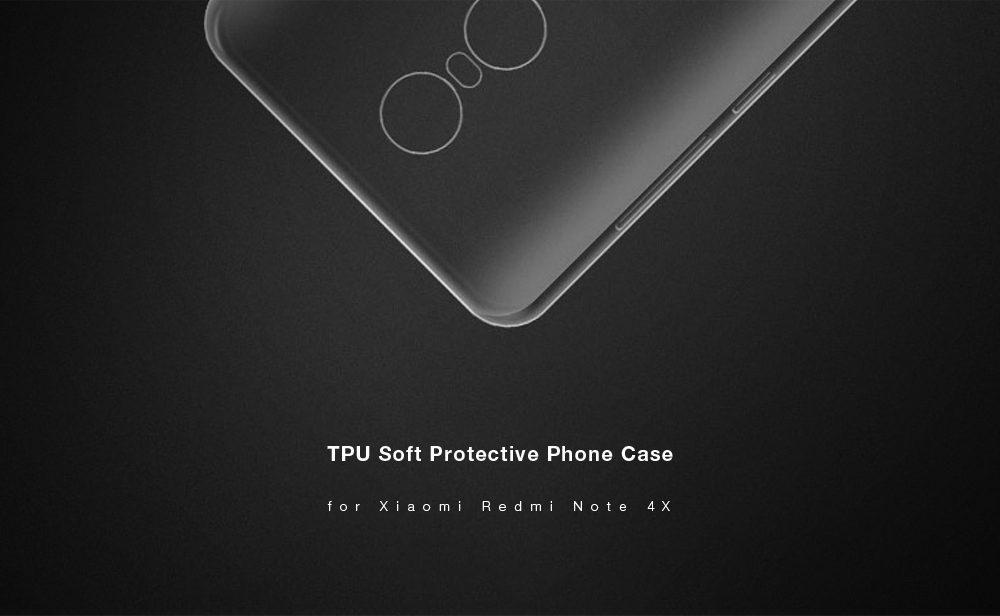 ASLING Transparent TPU Soft Case Protective Cover Phone Protector for Xiaomi Redmi Note 4X