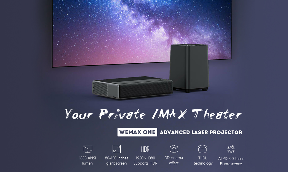 WEMAX ONE PRO FMWS02C ANSI Lumens Laser Projector ( Xiaomi Ecosystem Product ) - Mirror Black