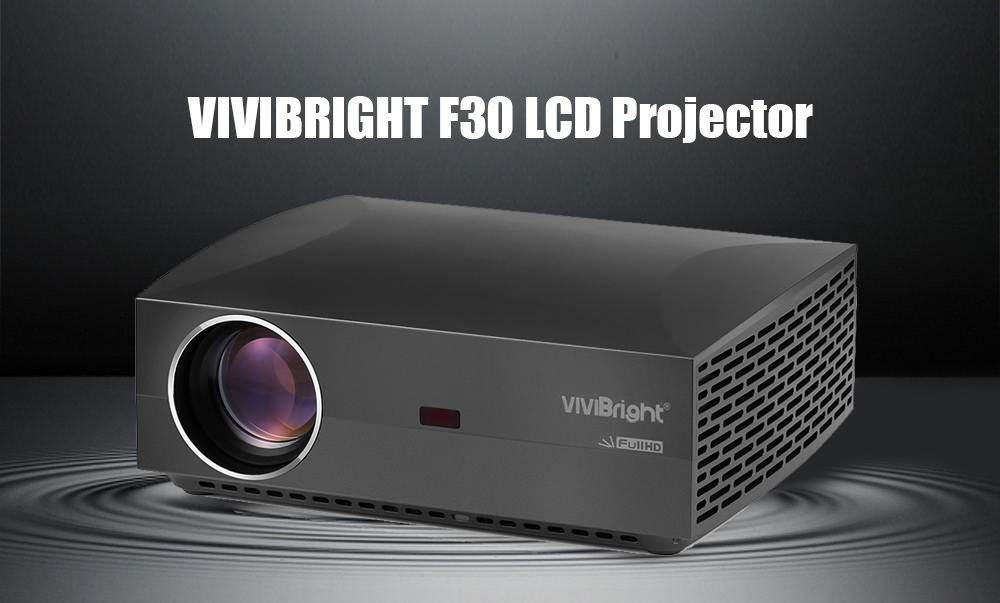 VIVIBRIGHT F30 LCD Projector Home Entertainment Commercial FHD 1920 x 1080P 4200 Lumens - Black EU Plug with Android System